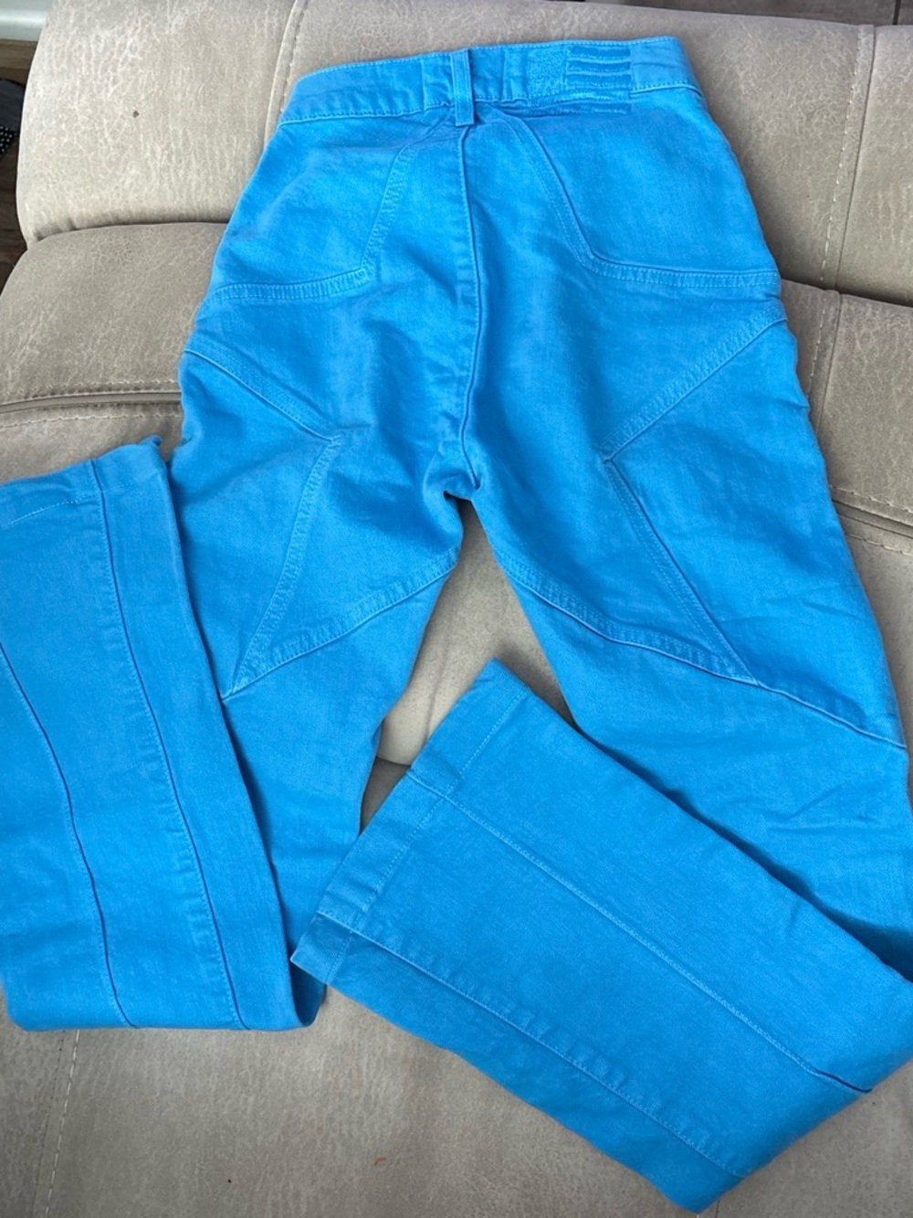 REVICE Vibrant Turquoise Straight-Leg Jeans